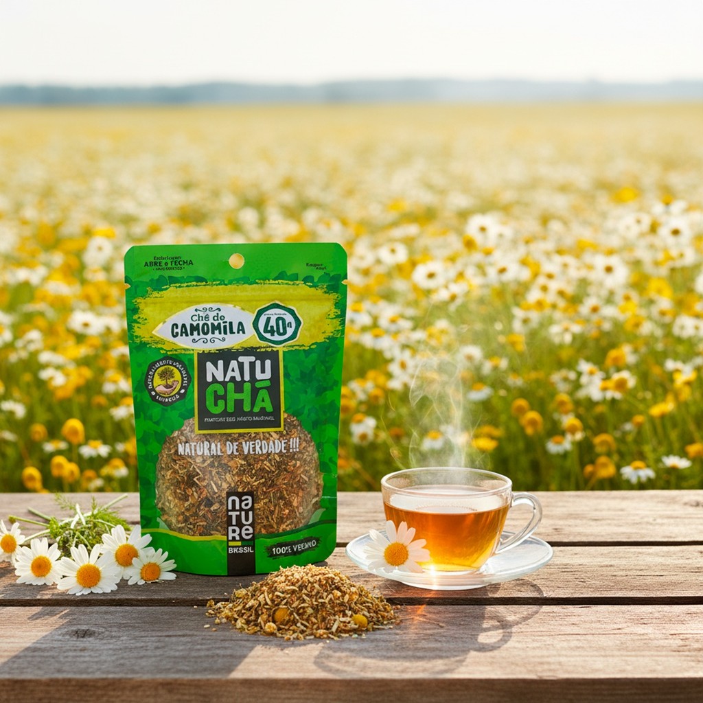 Imagem Chá de Camomila 40g Calmante Natural para Ansiedade e Sono Anti Estresse Relaxante