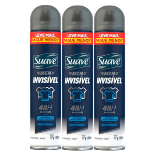 Kit 3 Desodorante Aerosol Suave Invisível 48 Horas de Proteção 200ml em Oferta na Shopee