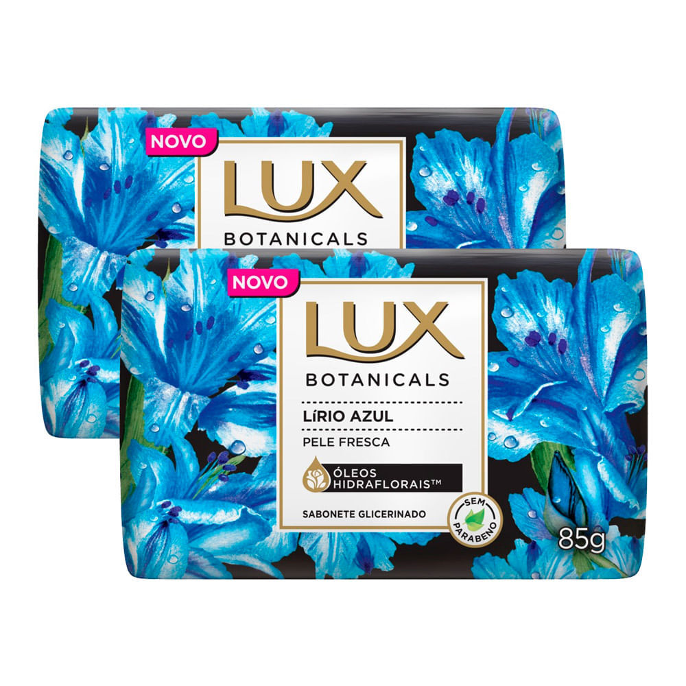 Kit 2 Sabonete em Barra Lux Botanicals Lírio Azul 85g