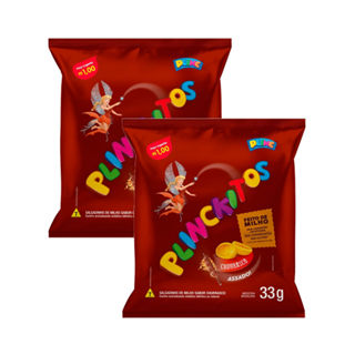 Kit 2 Salgadinho de Milho Plinckitos Sabor Churrasco Conchinha 33g em Oferta na Shopee