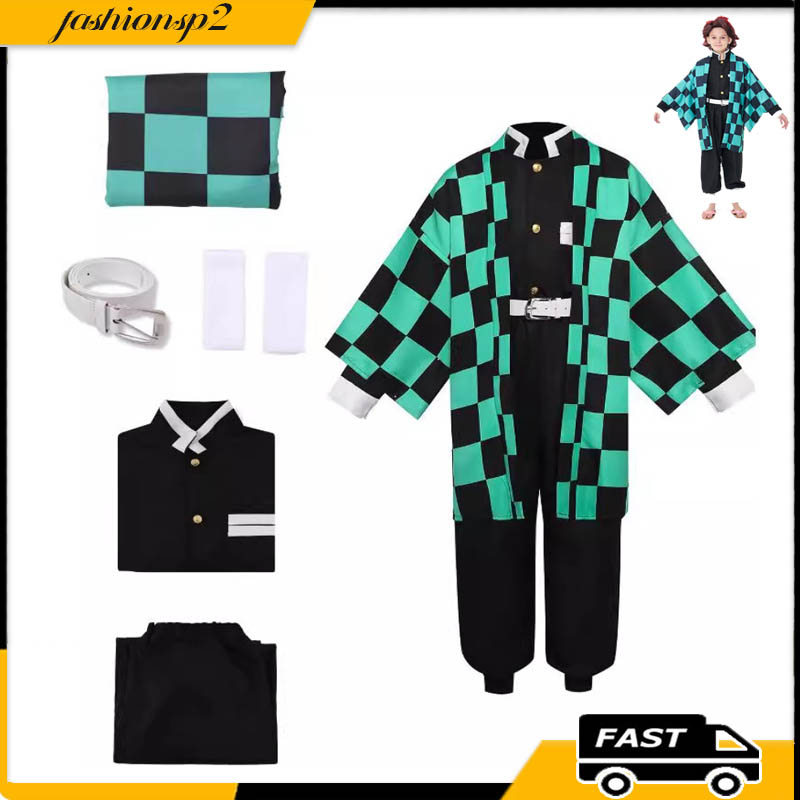 Fantasia Demon Slayer Tanjiro E Shinobu Cosplay Halloween