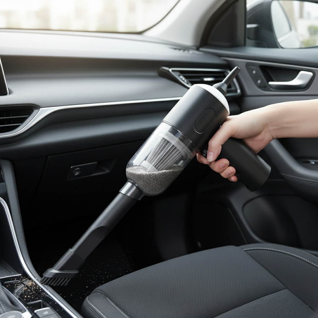 Mini Aspirador Recarregável 3 em 1 com LED Portátil para Carro Mesa Teclado Silencioso