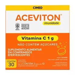 Aceviton Vitamina C 1G Com 30 Comprimidos Efervescentes