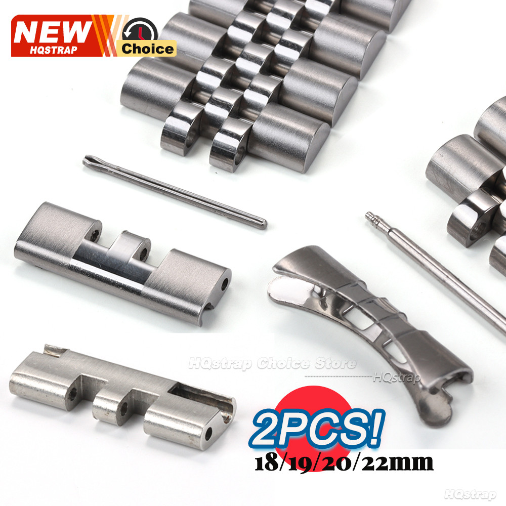 Conector De Aço Inoxidável Com Extremidade Curvada , interface Plana , 2 Peças , 18mm 19mm 20mm 22mm 21mm Para Ferrament