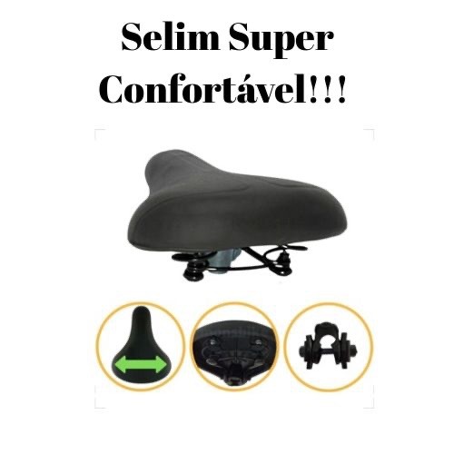 ‍️ SELIM BANCO BICICLETA TIPO KALF 2 MOLAS - CONFORTO E DURABILIDADE! em Oferta na Shopee