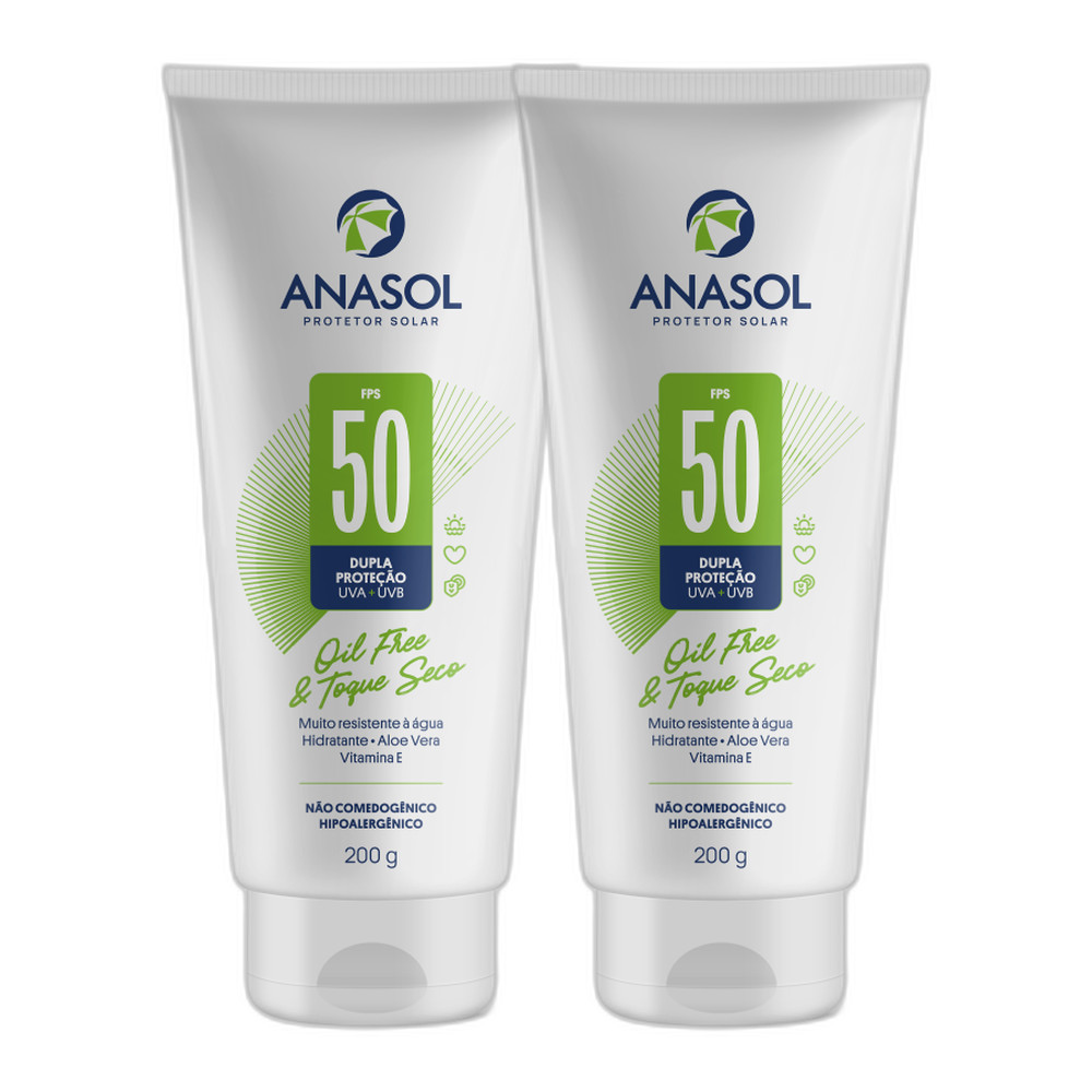 Kit 2x Protetor Solar Corporal Anasol Fps 50 Com 200g - Dahuer