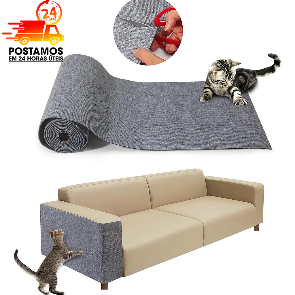Protetor Adesivo Anti‑arranhão para Sofá, Cama Box e Carpete, Arranhador Premium para Gatos