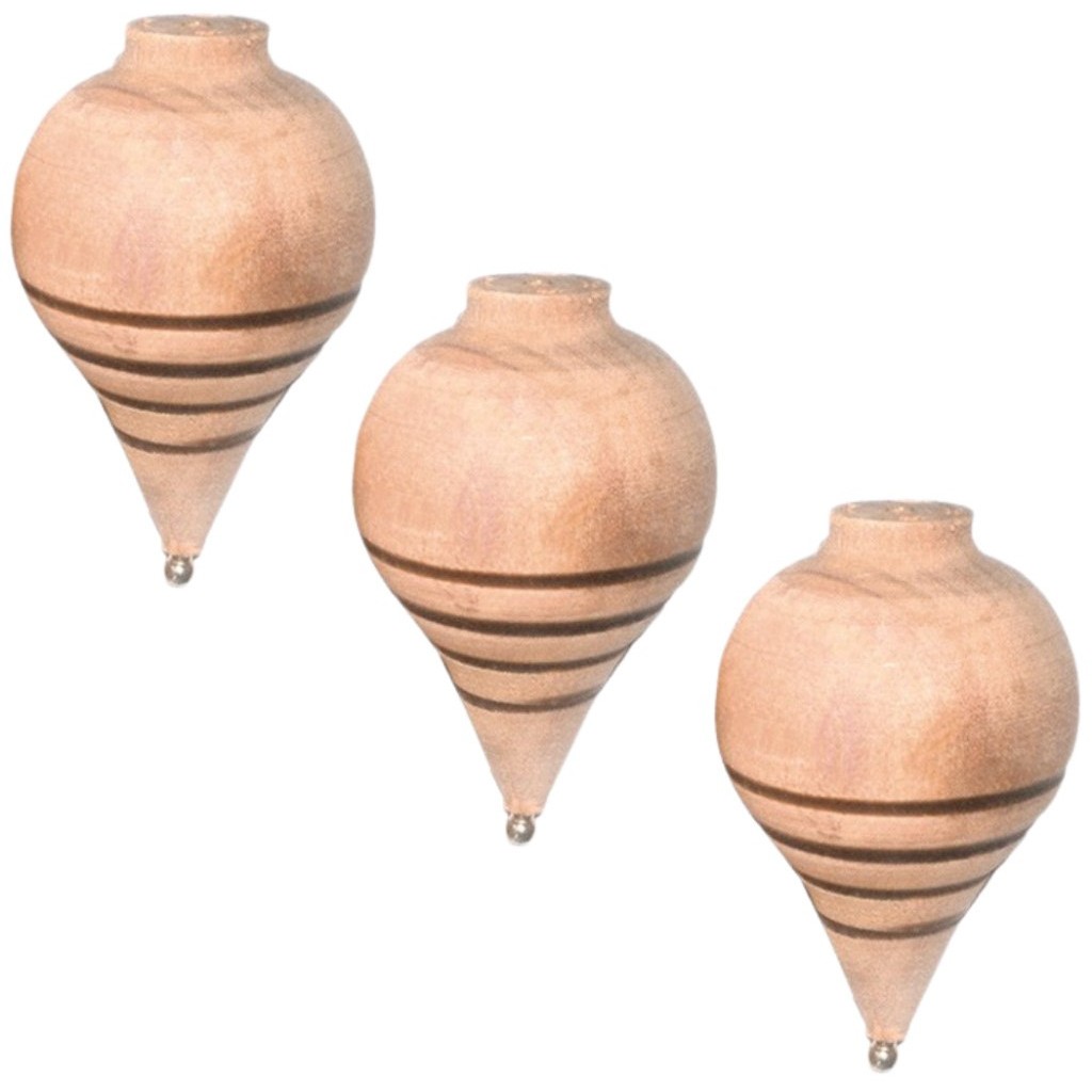 Kit com 3 Piões de Madeira – Leve a diversão clássica para qualquer lugar em Oferta na Shopee