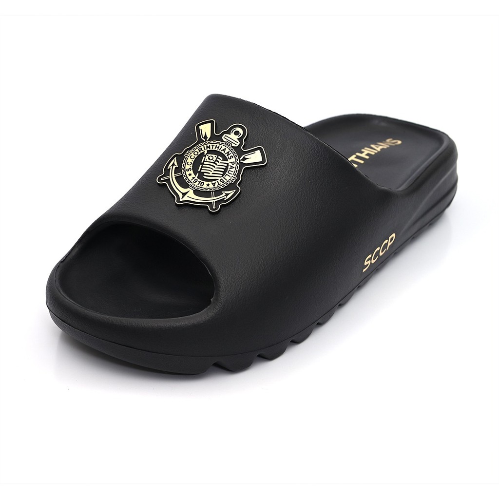 Chinelo Slide Nuvem Time Corinthians Macio Confortável Anatômico Dia A Dia