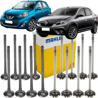 Jogo 16 Válvula Admissão Escape March Clio 206 Sandero Logan 1.0 16v Mahle em Oferta na Shopee