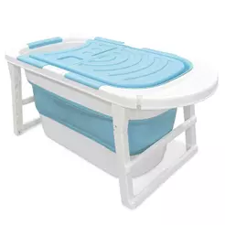 Banheira Ofurô Dobrável Portátil 200l Azul Adulto