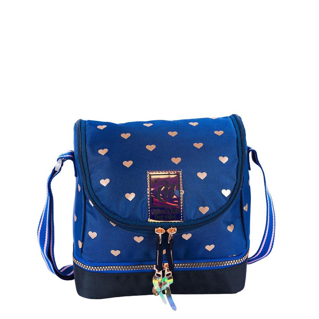 Lancheira 2 Compartimentos Capricho Wishes - Azul em Oferta na Shopee