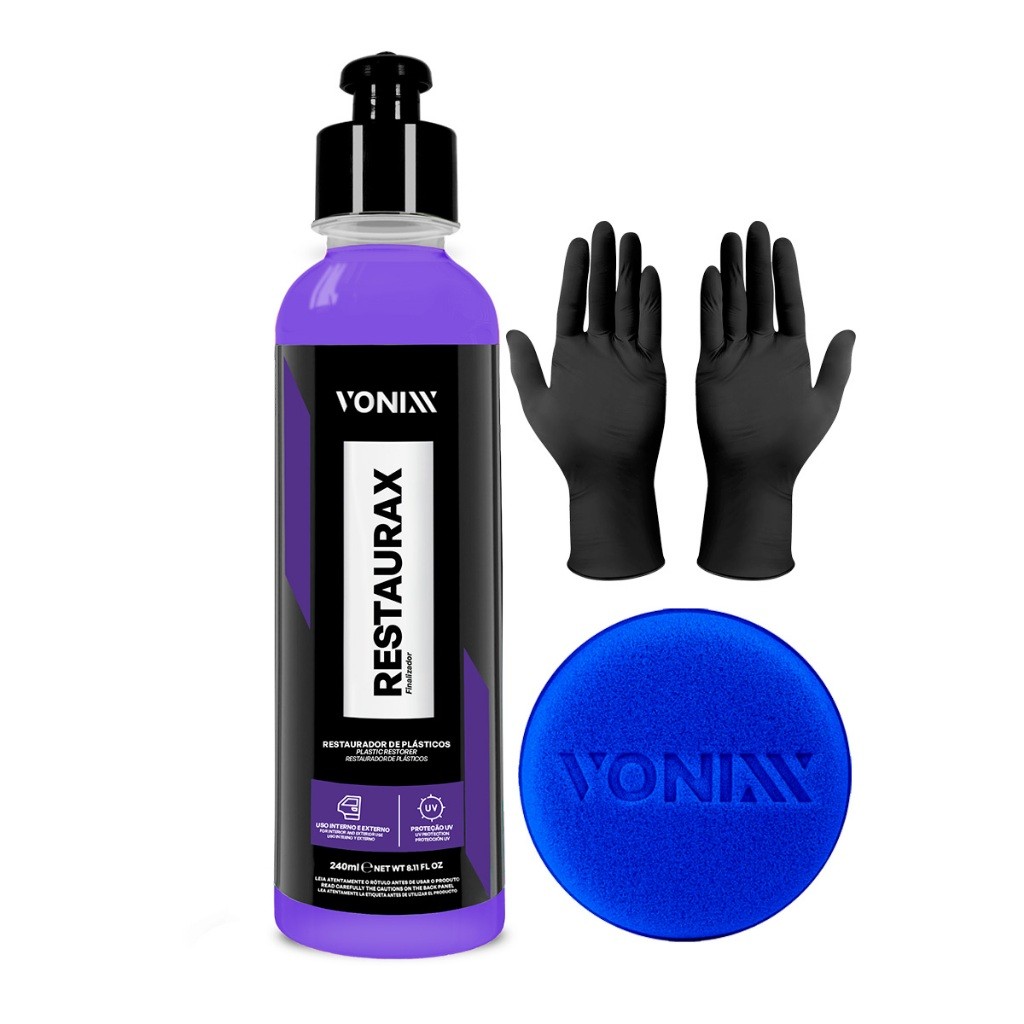 Restaurax Restaurador De Plásticos Aplicador Vonixx Luvas em Oferta na Shopee