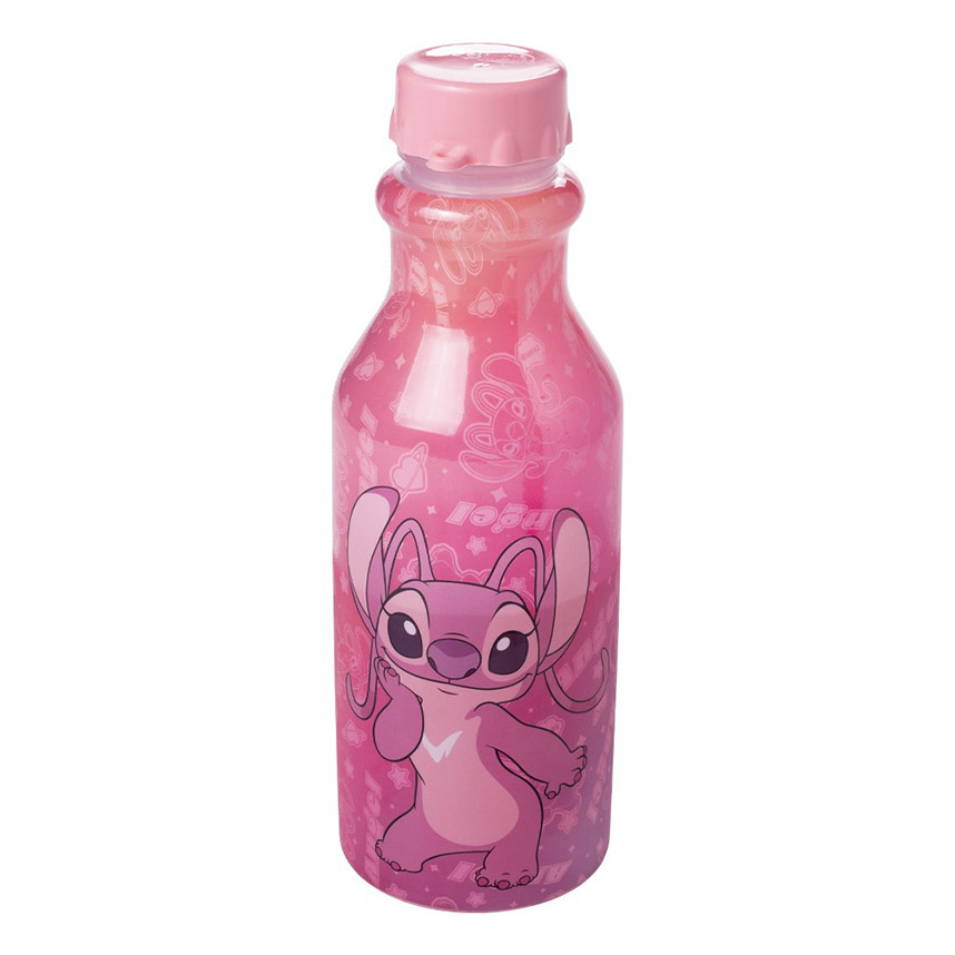 Garrafa Infantil Plasútil Retrô Estampa Stitch Angel 500ml