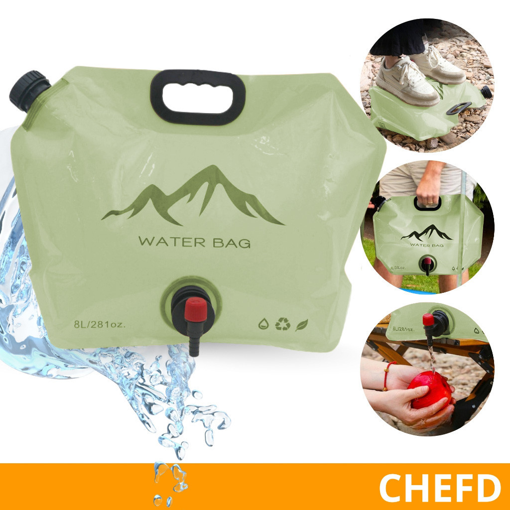 Saco De Água Bolsa Camping Dobrável Multiuso 8 Litros