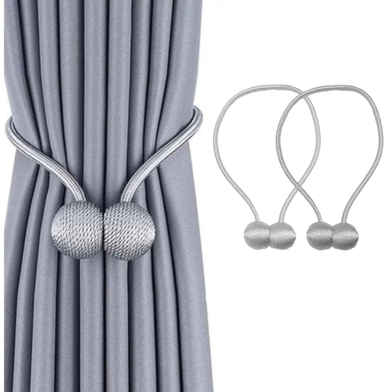 KIT2Cortina magnética com prendedor de cortina, corda decorativa de tecido com pérola em Oferta na Shopee