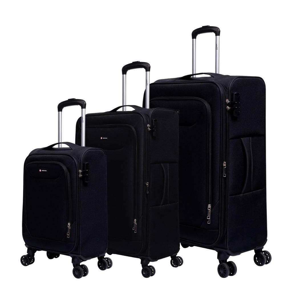 Conjunto de malas de viagem P/M/G Boston Swiss Move Preto em Oferta na Shopee