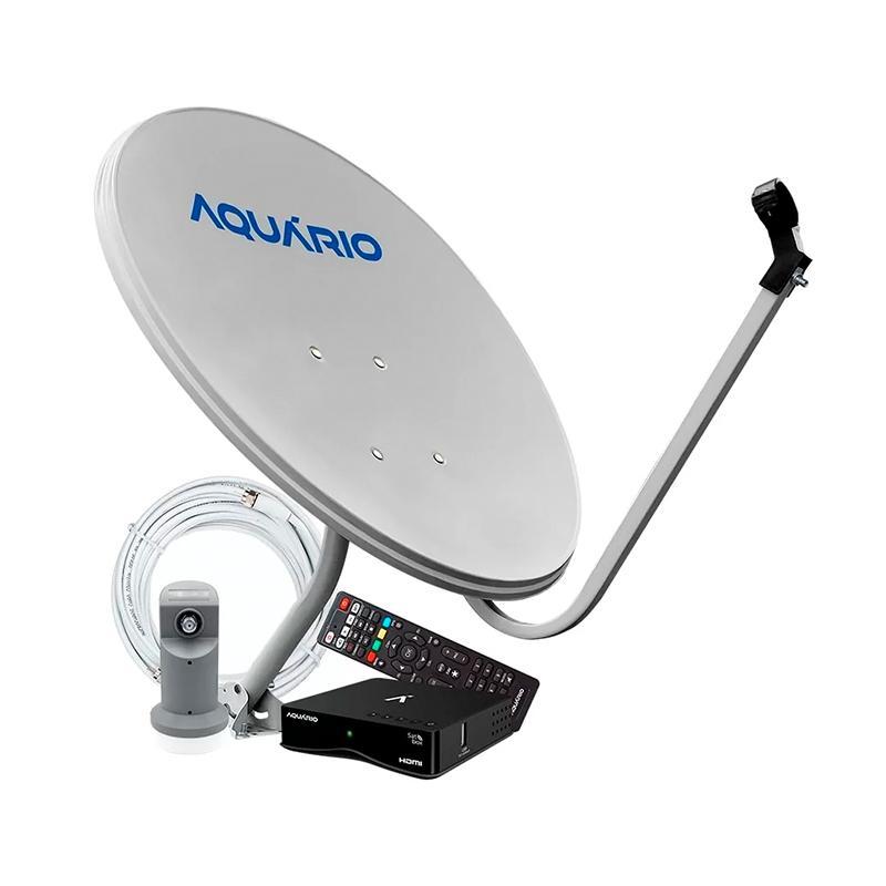 Receptor Digital Mais Antena Banda Ku 60cm Aquario