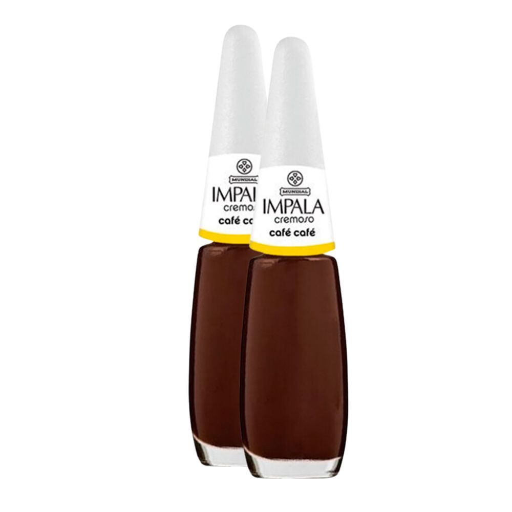 Kit 2 Esmalte Impala Cor Café Café com 7,5ml