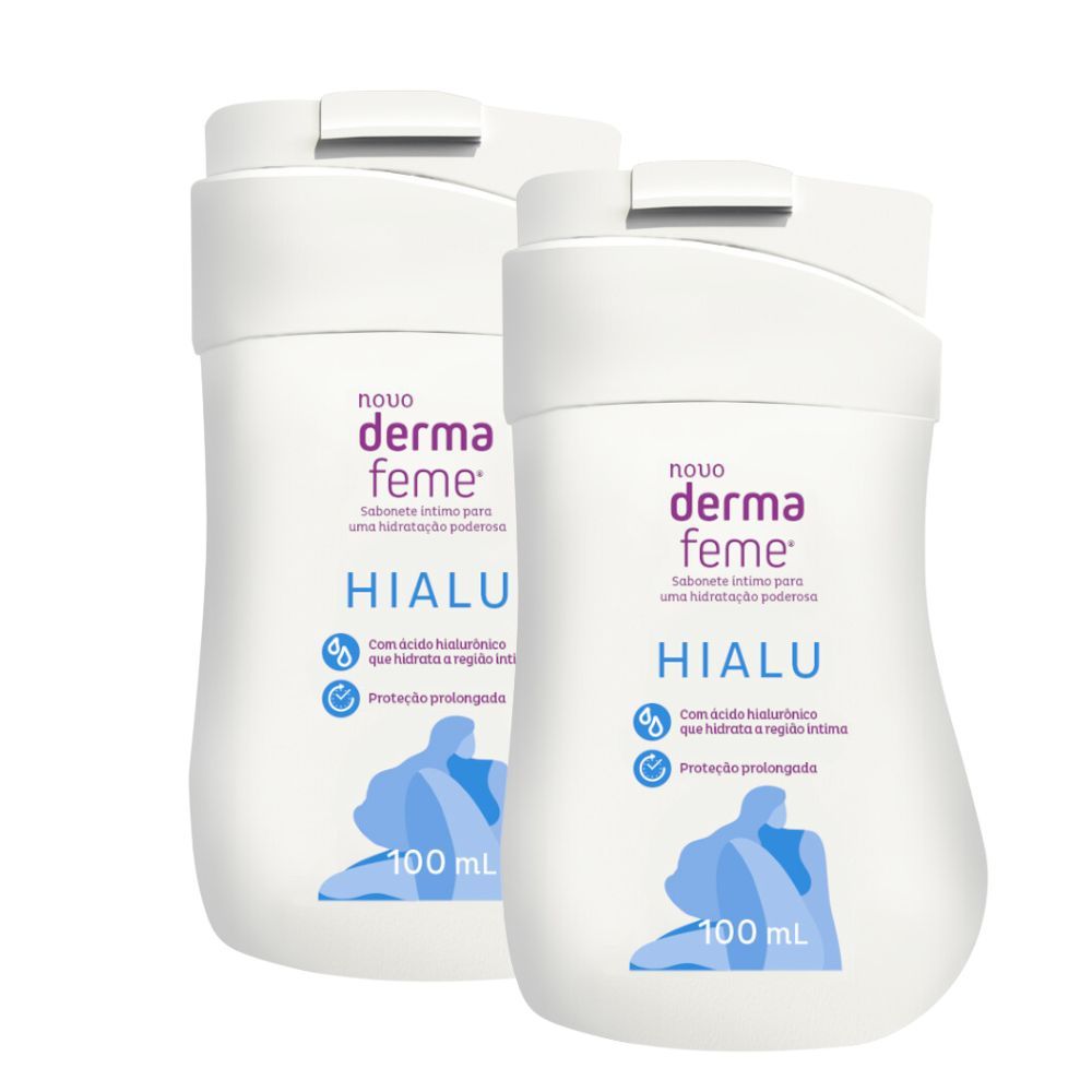 Kit 2 Sabonete Líquido Íntimo Dermafeme Hialu 100ml