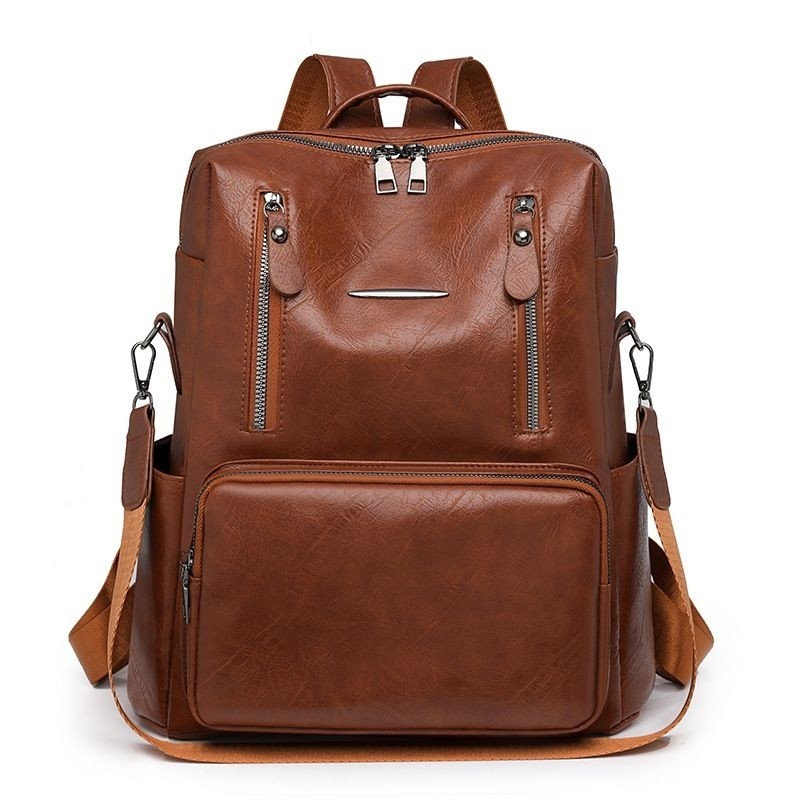 Nova mochila feminina 2025, cor lisa, leve, de grande capacidade e multifuncional modelo 2237