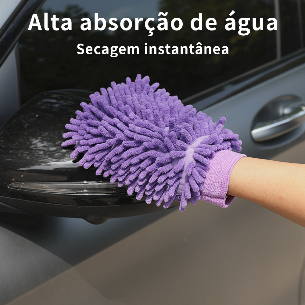 Luva Pano de Microfibra Multiuso Para Limpeza Veicular Carro em Oferta na Shopee