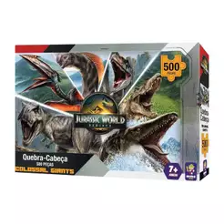 Quebra-cabeça 500 peças Colossal Giant Jurassic World Rebirth Mimo Toys - 2112