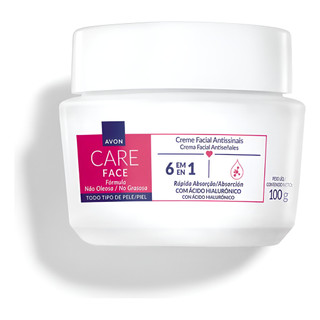 Creme Facial Antissinais 6 Em 1 Avon Care 100g