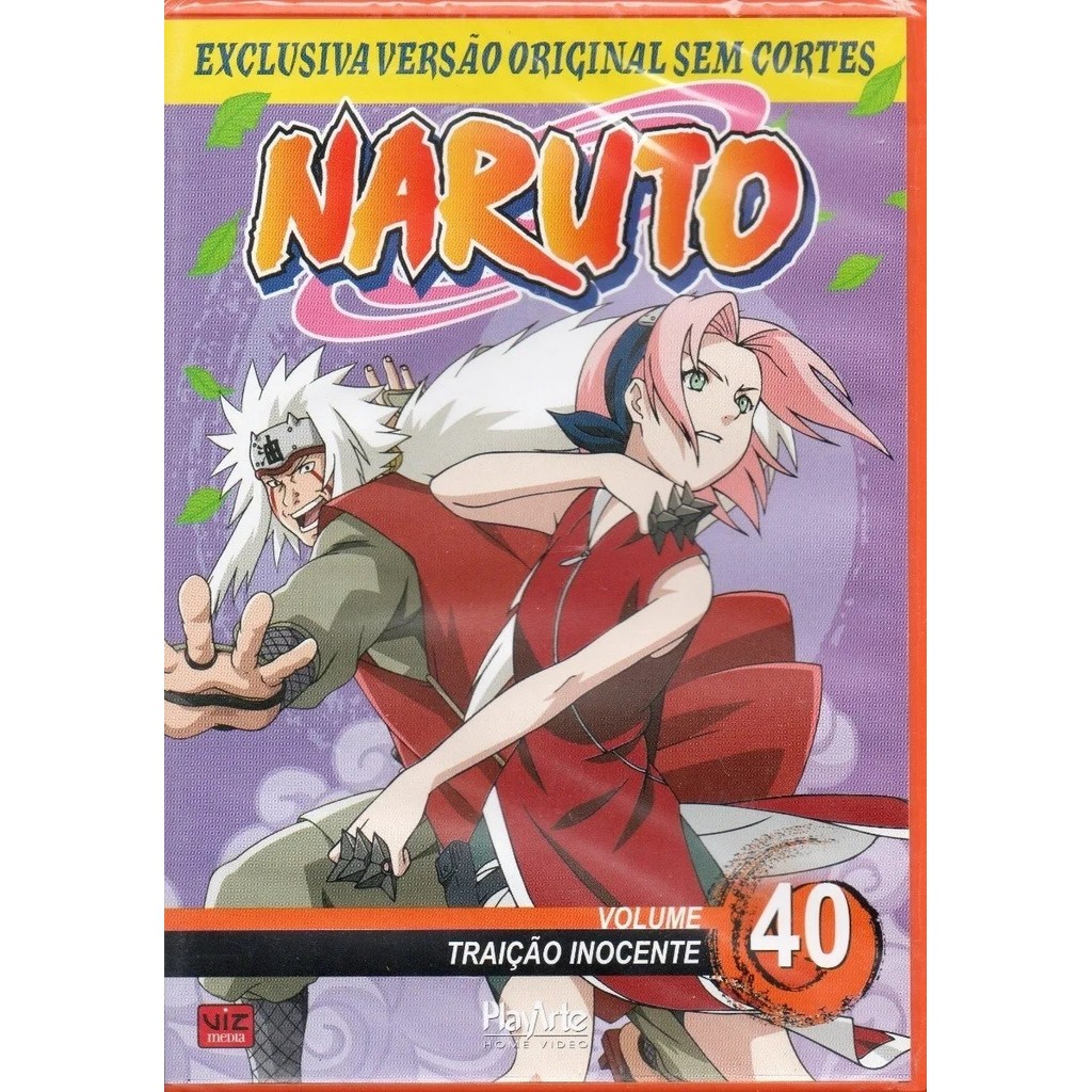 Naruto Dvd Vol. 40 Traição Inocente Exclusiva Versão Original Sem Cortes