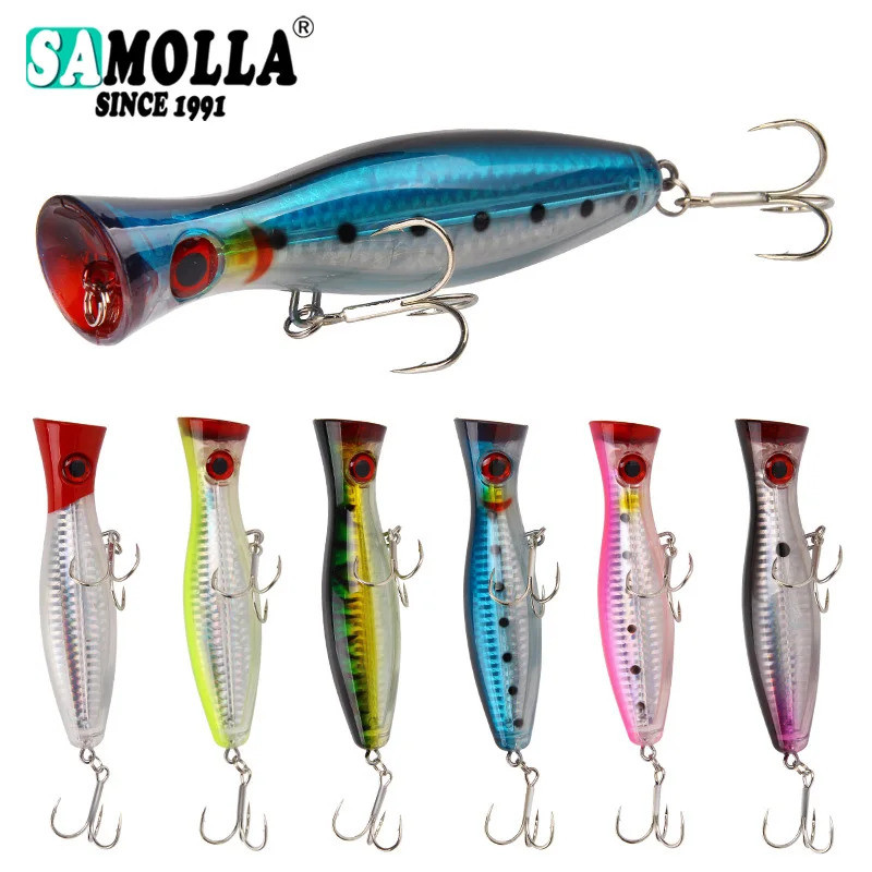 Iscas Popper para Pesca, Peso 40g, Popper Grande, Isca de Superfície, Isca Artificial Rígida, Artigos de Pesca