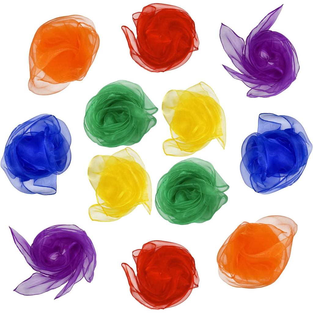 Lenços de Dança para Crianças, 12 Peças, Lenços Musicais, Lenços de Dança, Lenços de Brincadeira para Crianças, Lenços d