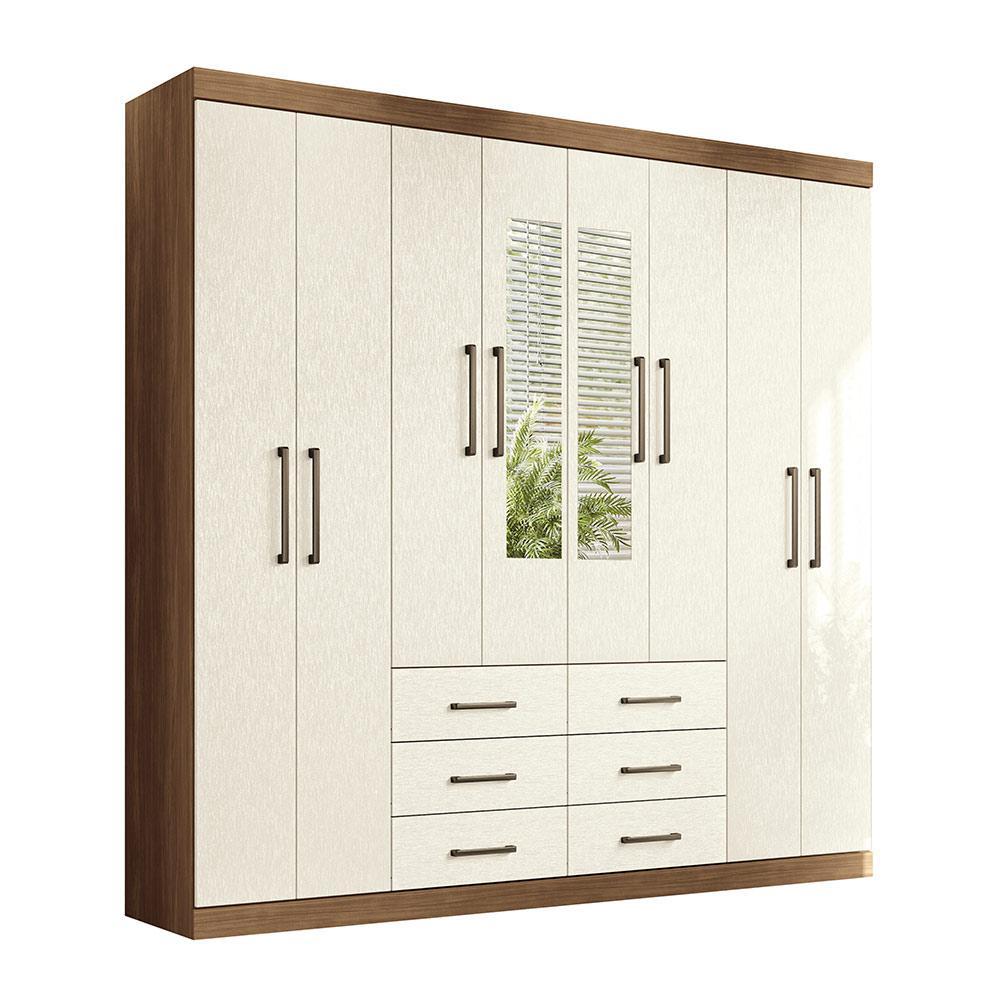 Guarda Roupa 8 Portas Jatobá/Areia Liverpool em Oferta na Shopee