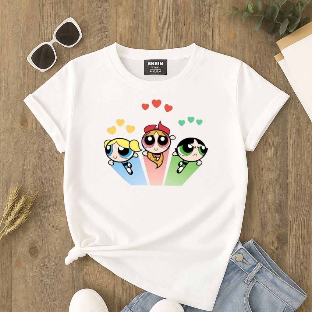 Camiseta Feminina Masculina GEEK Confortável  Super Poderosas  Premium 418) FASHION 100% Algodão ENVIO IMEDIATO