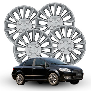 Kit 4 Calotas Linea Prata Aro 14 Peça Grid 211CB-PTA-U 4 Furos em Oferta na Shopee