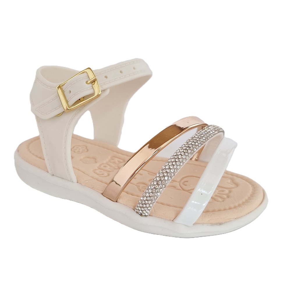 SANDÁLIA INFANTIL BEBÊ DO 17/18 AO 23/24 BRANCA