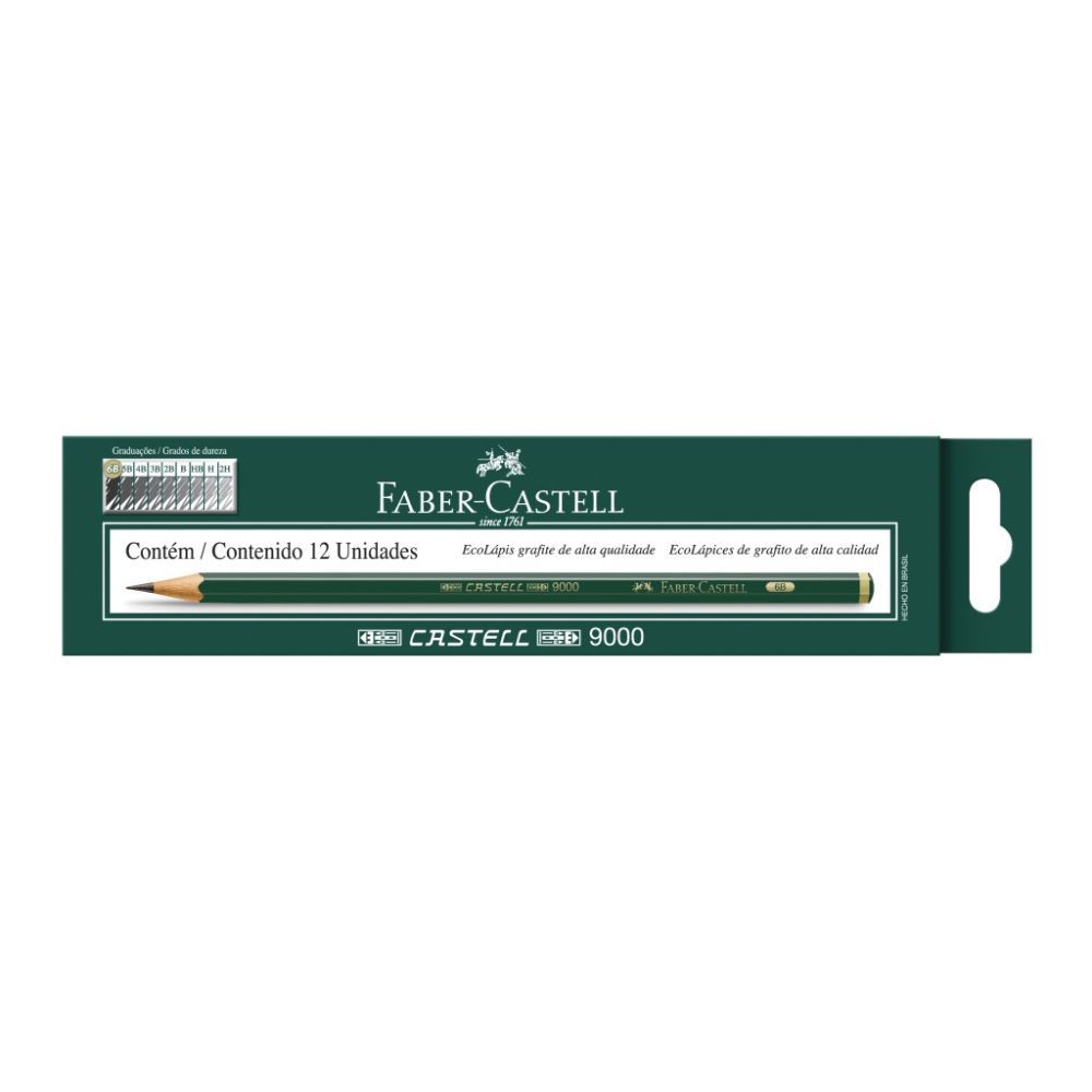 Lápis para desenho 6B com 12 unidades Faber Castell  90006B em Oferta na Shopee