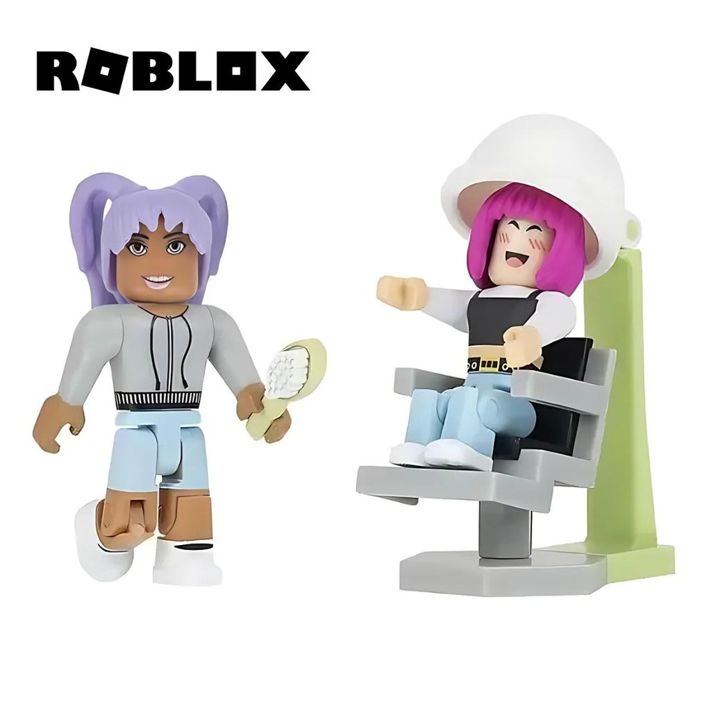 Detalhes do Roblox 2 Bonecos 7cm Brookhaven: Hair And Nails 2213 - Sunny
