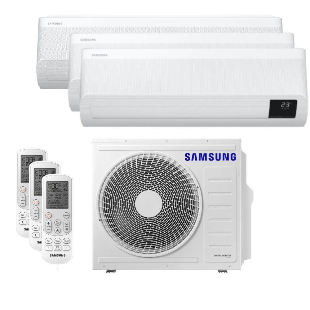 Ar Condicionado Multi Tri Split Samsung Wind Free 24000 BTUs (2x9000+1x18000) Qu
