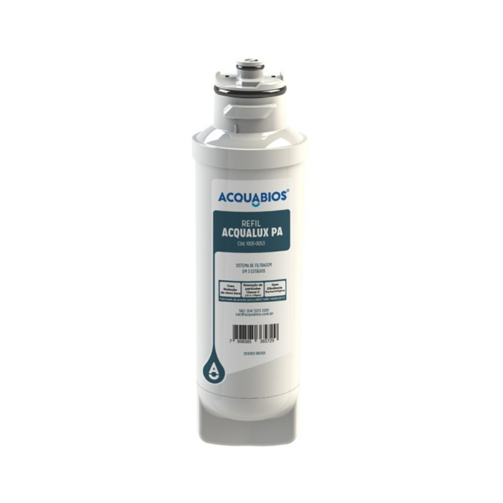 Refil Acqualux PA 1005-0053 Carvão Ativado Compatível com Electrolux PA25G Com Redução Cloro Livre