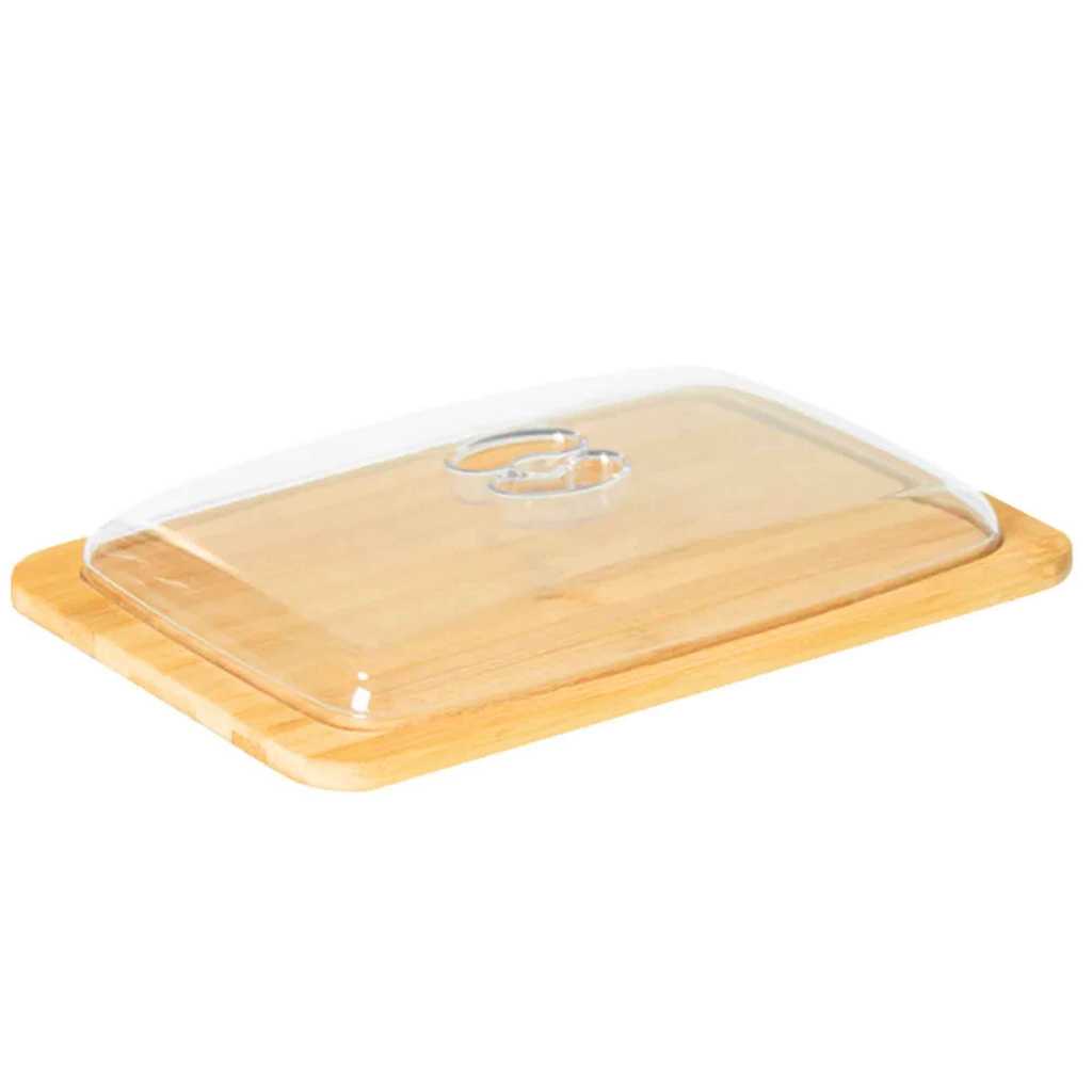 PORTA FRIOS DE BAMBU COM TAMPA MESA POSTA QUEIJO BAMBU