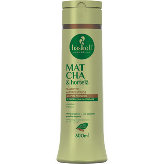 Shampoo Antirresíduos Matcha & Hortelã 300ml Haskell | Limpeza profunda e combate à oleosidade para cabelos oleosos em Oferta na Shopee