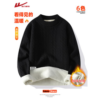 Puxar para trás camisola de lã masculina inverno 2025 novo estilo engrossado em torno do pescoço fundo interno camisola 