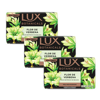 Kit 3 Sabonete em Barra Lux Botanicals Flor de Verbena 85g em Oferta na Shopee