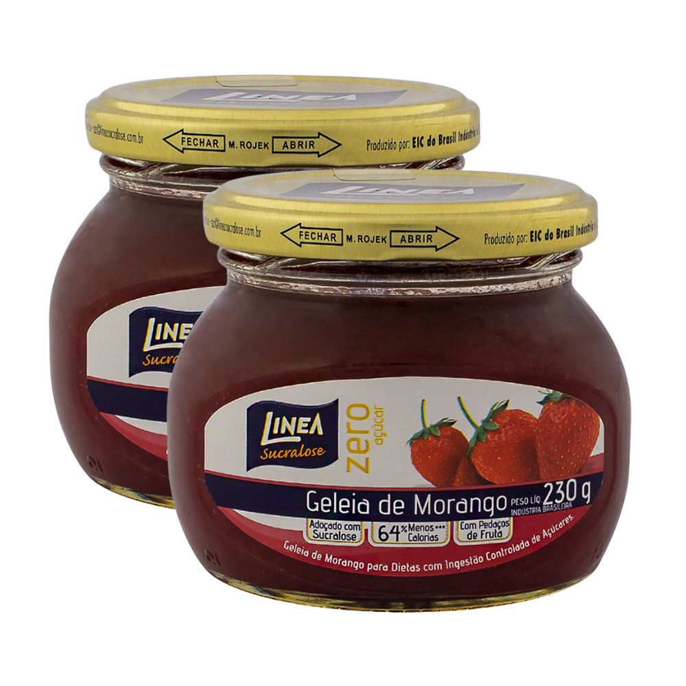 Kit 2 Geleia de Morango Linea Sucralose Zero Açúcar com 230g