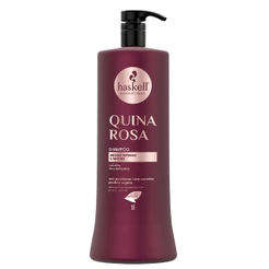 Shampoo Quina Rosa litro Haskell | Revitalização suave para cabelos opacos e sem vida