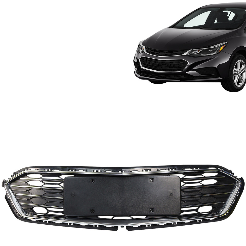Grade Parachoque Dianteiro Cruze Sedan 2017 2018 2019 Superior Com Suporte Placa