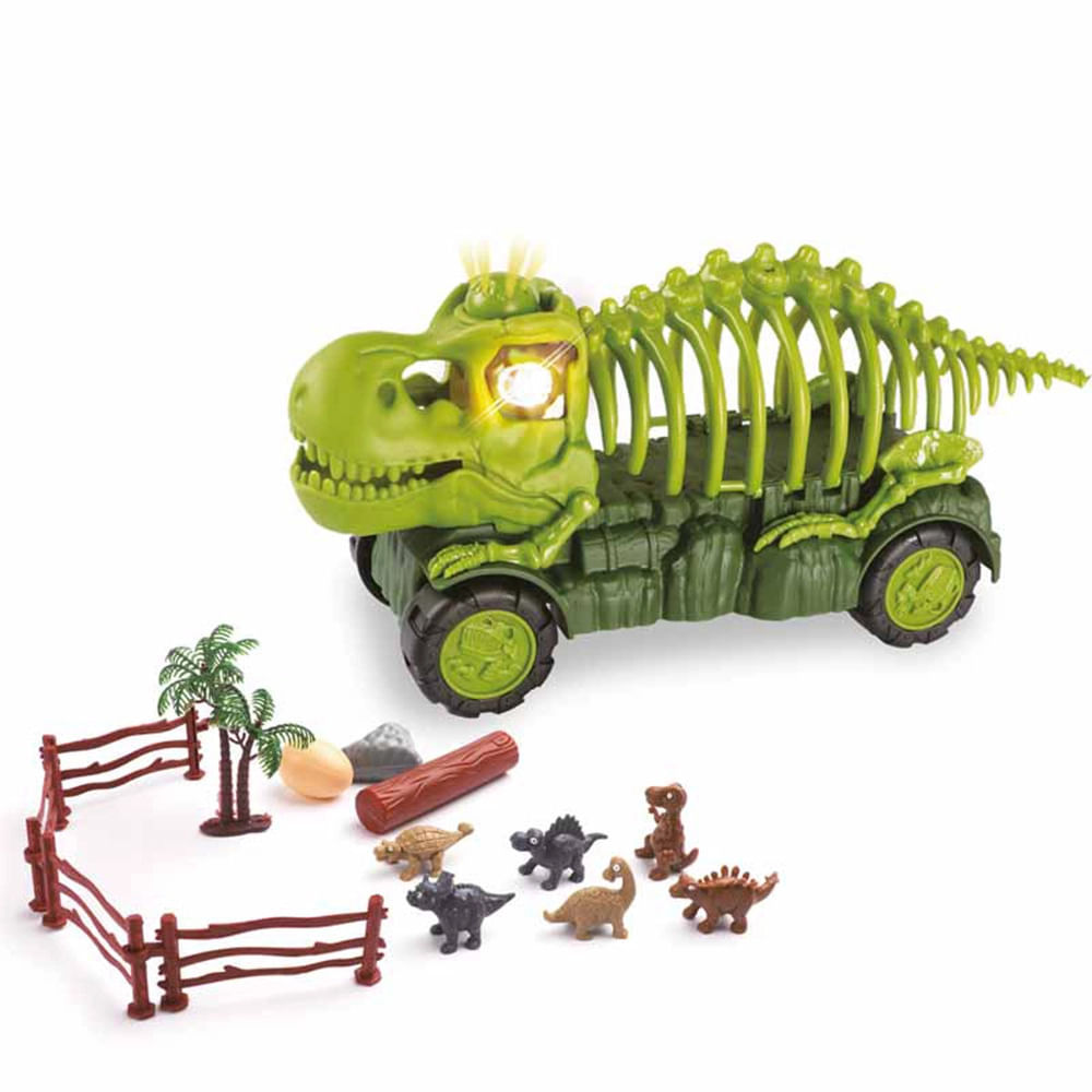 Detalhes do Carro Dinossauro Cardoso Dinocar com Acessórios