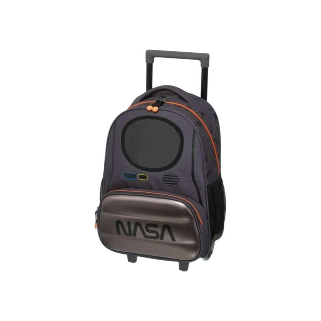 Mochilete Escolar Infantil Pacific Com Rodinha NASA Preta - 998A