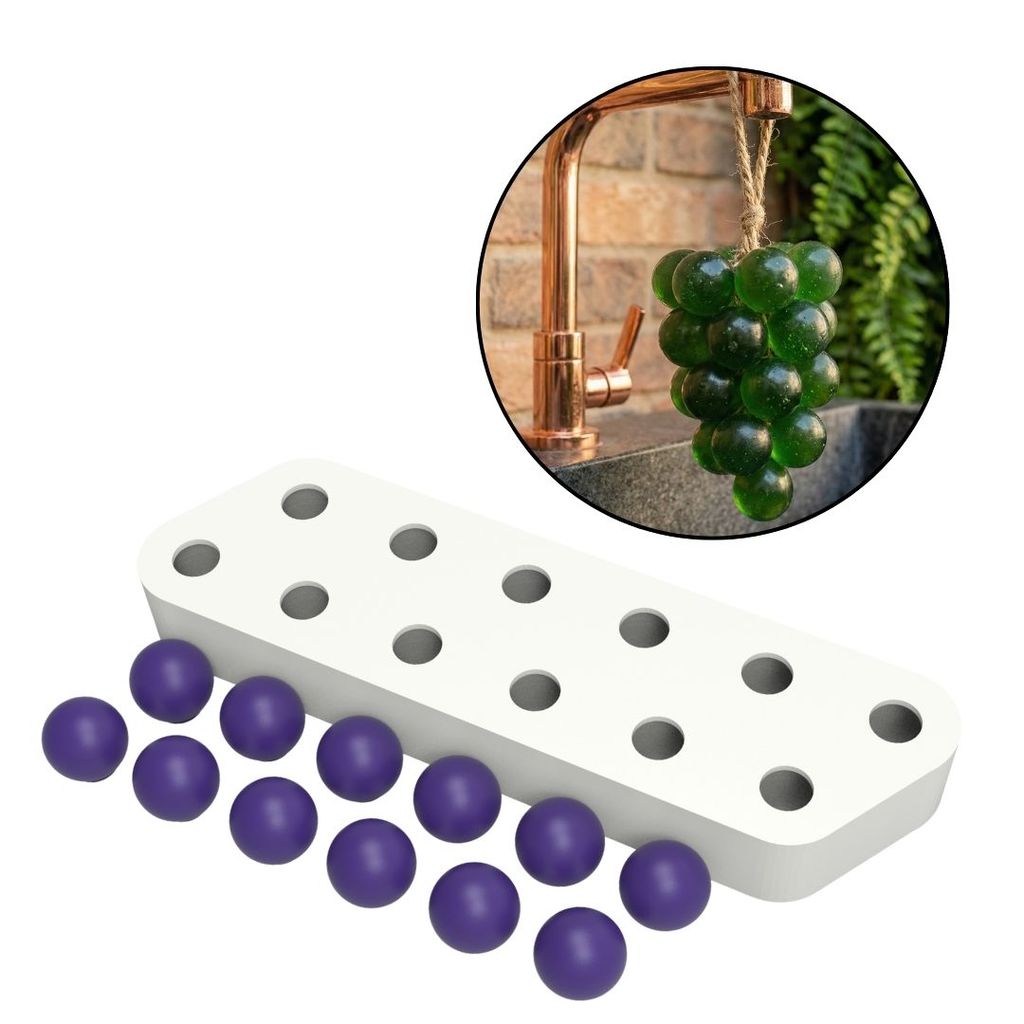 Molde de Silicone 12 Uvas para Lembrancinha DIY com Biscuit Sabonete Vela Resina Gesso Cera em Oferta na Shopee
