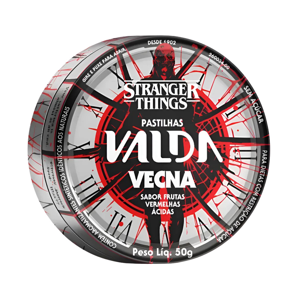 Pastilha Valda Stranger Things Vecna Frutas Vermelhas 50g